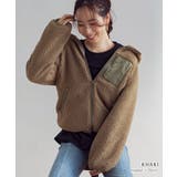 カーキ | ボアブルゾン レディース ボアジャケット | Growing Rich