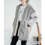 モカブラウン | 異素材MIXフェイクファーブルゾン 冬 アウター | Growing Rich