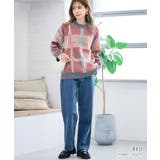 チェック柄ニット 洗えるニット チェック柄ニット | Growing Rich | 詳細画像2