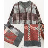 チェック柄ニット 洗えるニット チェック柄ニット | Growing Rich | 詳細画像13