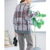 チェック柄ニット 洗えるニット チェック柄ニット | Growing Rich | 詳細画像8