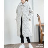 ファー切替ステンカラーダイヤキルト中綿ロングコート アウター レディース | Growing Rich | 詳細画像2 