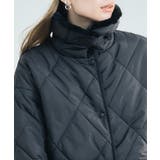 ファー切替ステンカラーダイヤキルト中綿ロングコート アウター レディース | Growing Rich | 詳細画像8 