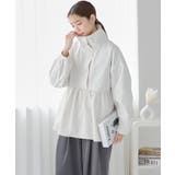 スタンドカラー ペプラム ブルゾン | Growing Rich | 詳細画像5 