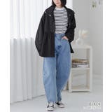 スタンドカラー ペプラム ブルゾン | Growing Rich | 詳細画像6 