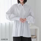 ストライプ シャツ ブラウス | Growing Rich | 詳細画像1 