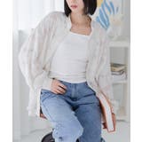 ベージュ | バンドカラーシャツ レディース シア―シャツ | Growing Rich