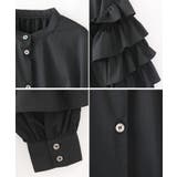 袖フリル ブラウス バンドカラー | Growing Rich | 詳細画像11