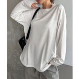 オフホワイト | オーバーサイズロンT ロングtシャツ レディース | Growing Rich