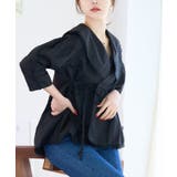 ポイントレースビッグカラーカシュクールブラウス ビックカラー ブラウス | Growing Rich | 詳細画像7 