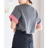 袖バイカラーニットT 半袖 配色 | Growing Rich | 詳細画像6 