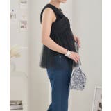 チュールビスチェ キャミソール アシンメトリー | Growing Rich | 詳細画像9