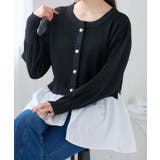 2wayパールボタンペプラムカーディガン 裾 ドッキング | Growing Rich | 詳細画像9 