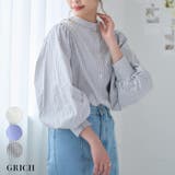 前後2wayバンドカラーボリューム袖シャツブラウス ボリューム袖 ブラウス | Growing Rich | 詳細画像1