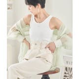 オフホワイト | テレコリブ前後2WAYタンクトップ[231141] | Growing Rich