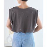 パール シルバースタッズ付き タックタンク | Growing Rich | 詳細画像5