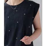 パール シルバースタッズ付き タックタンク | Growing Rich | 詳細画像7