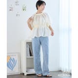 [トップス]ふくれジャガードボリューム袖ペプラムトップス[240321] | Growing Rich | 詳細画像7 