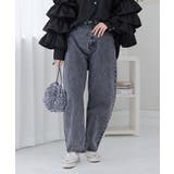 ケミカルブラック | カーブデニムパンツ デニム レディース | Growing Rich