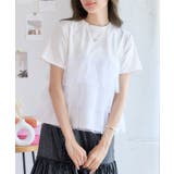 オフホワイト | チュールティアード切替Tシャツ チュール ティアード | Growing Rich