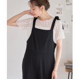 オフホワイト | 花柄シアーレーストップス [240406] | Growing Rich