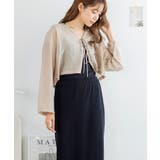 楊柳シアーりぼんブラウスカーディガン 楊柳 シアー | Growing Rich | 詳細画像3