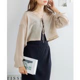 ライトベージュ | 楊柳シアーりぼんブラウスカーディガン 楊柳 シアー | Growing Rich