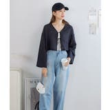 楊柳シアーりぼんブラウスカーディガン 楊柳 シアー | Growing Rich | 詳細画像8