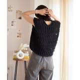 手編みの暖かさ。 ハンドニットロービングベスト ニット | Growing Rich | 詳細画像9