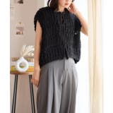 手編みの暖かさ。 ハンドニットロービングベスト ニット | Growing Rich | 詳細画像10