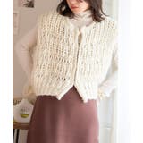 手編みの暖かさ。 ハンドニットロービングベスト ニット | Growing Rich | 詳細画像6