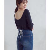 カシミヤタッチバックオープンニット バックオープン トップス | Growing Rich | 詳細画像15 