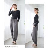 [トップス]バックオープン肩パッド付きリブトップス[241255] | Growing Rich | 詳細画像6 