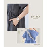 ウエストギャザー切替 ワンピース 夏 | Growing Rich | 詳細画像6 