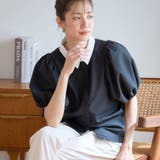 配色 ボリューム袖 ブラウス | Growing Rich | 詳細画像1