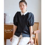 配色 ボリューム袖 ブラウス | Growing Rich | 詳細画像2
