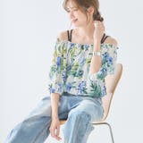 リゾート柄 オフショルダー トップス | Growing Rich | 詳細画像1 