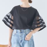 オーガンジー ラインスリーブ ブラウス | Growing Rich | 詳細画像1 