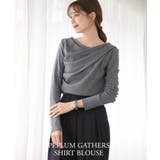 チャコール | ドレープ トップス レディース | Growing Rich