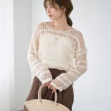 透かし編み ニット レディース | Growing Rich | 詳細画像1