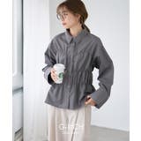 チャコール | シャーリング シャツ ブラウス | Growing Rich