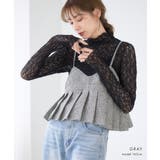 グレー | プリーツ キャミビスチェ レディース | Growing Rich