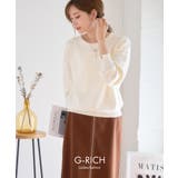 [トップス] 袖ボタン クルーネックニットトップス[250401] | Growing Rich | 詳細画像2 