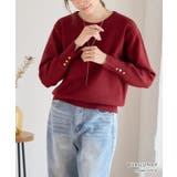 [トップス] 袖ボタン クルーネックニットトップス[250401] | Growing Rich | 詳細画像10 
