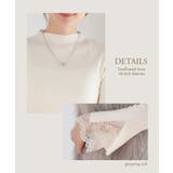 袖スカラップレース リブニット 長袖 | Growing Rich | 詳細画像6 