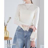 袖スカラップレース リブニット 長袖 | Growing Rich | 詳細画像9 