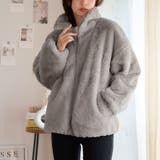 スタンドカラー ファーブルゾン[250218] | Growing Rich | 詳細画像1 