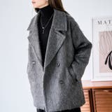 シャギー ミドルダブル コクーンコート[250431] | Growing Rich | 詳細画像1 