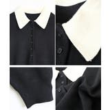 配色ポロ ニットワンピース ニット | Growing Rich | 詳細画像11 