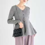 ペプラムニット カーディガン ニット | Growing Rich | 詳細画像1 